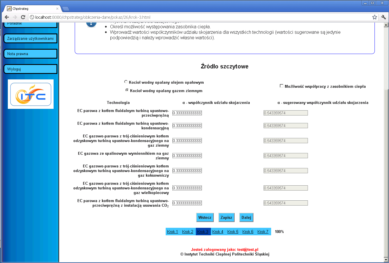 Rys. 11.5. Krok 2 - paramery pary echnologicznej Rys.