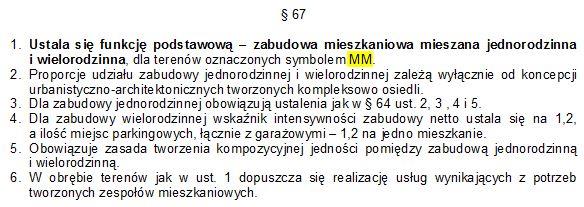 1814) prezentowany teren inwestycyjny znajduje się w strefie zabudowy mieszkaniowej oznaczonej symbolami: MM, MJ, MJE, MU.