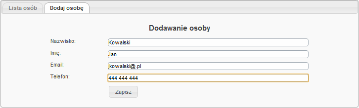 2.2. Słownik osób Aby dodać użytkownika do systemu należy zalogować się do systemu BIP. Następnie w menu górnym trzeba wybrać zakładkę Słownik osób i w sekcji Lista osób kliknąć przycisk Dodaj osobę.