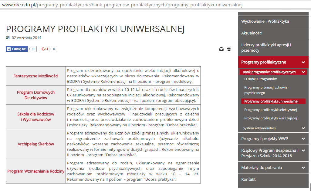 Programy profilaktyczne mogą być