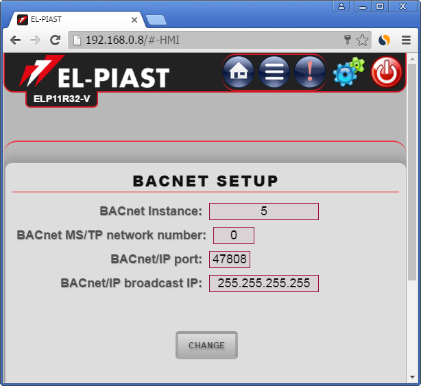 4. BACnet /IP Domyślnie sterownik nie posiada ustalonego na stałe numeru instancji.