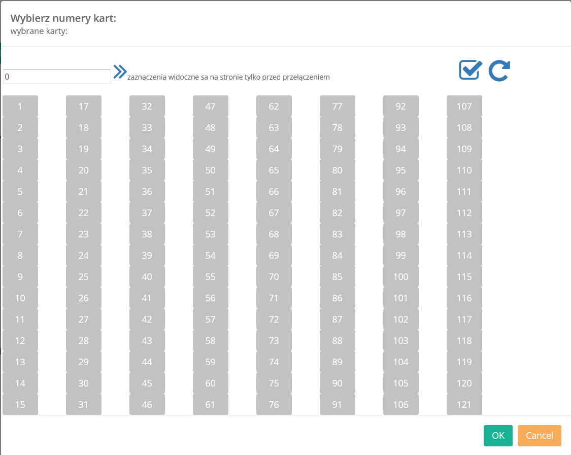 3.1.1 Dodaj z listy 1. Aby dodać numer księgi głównej dokumentację medycznej należy wpisywać kolejne numery rozdzielone średnikiem. 2.