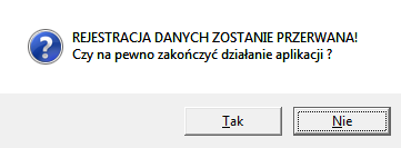 Pomiary zostaną wprowadzone do bazy danych po ponownym uruchomieniu programu. O maksymalnym czasie pracy rejestratora informuje stosowne okienko (Rys. 10.1).