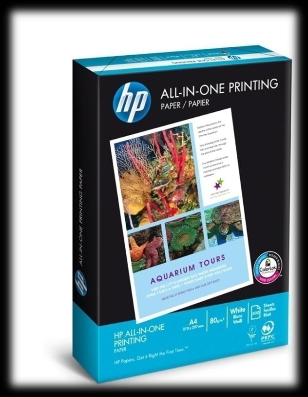HP All-in-One Uniwersalny produkt biurowy do atramentowych i laserowych urządzeń wielofunkcyjnych. Wysokiej jakości papier o intensywnej bieli i jedwabistej powłoce.