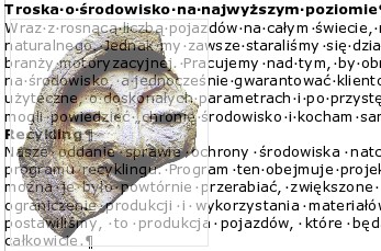 Zakładka Opływanie tekstu jest jedną z najczęściej wykorzystywanych zakładek. Możemy w niej zdefiniować w jaki sposób będzie się zachowywał tekst w stosunku do różnych ustawień grafiki.