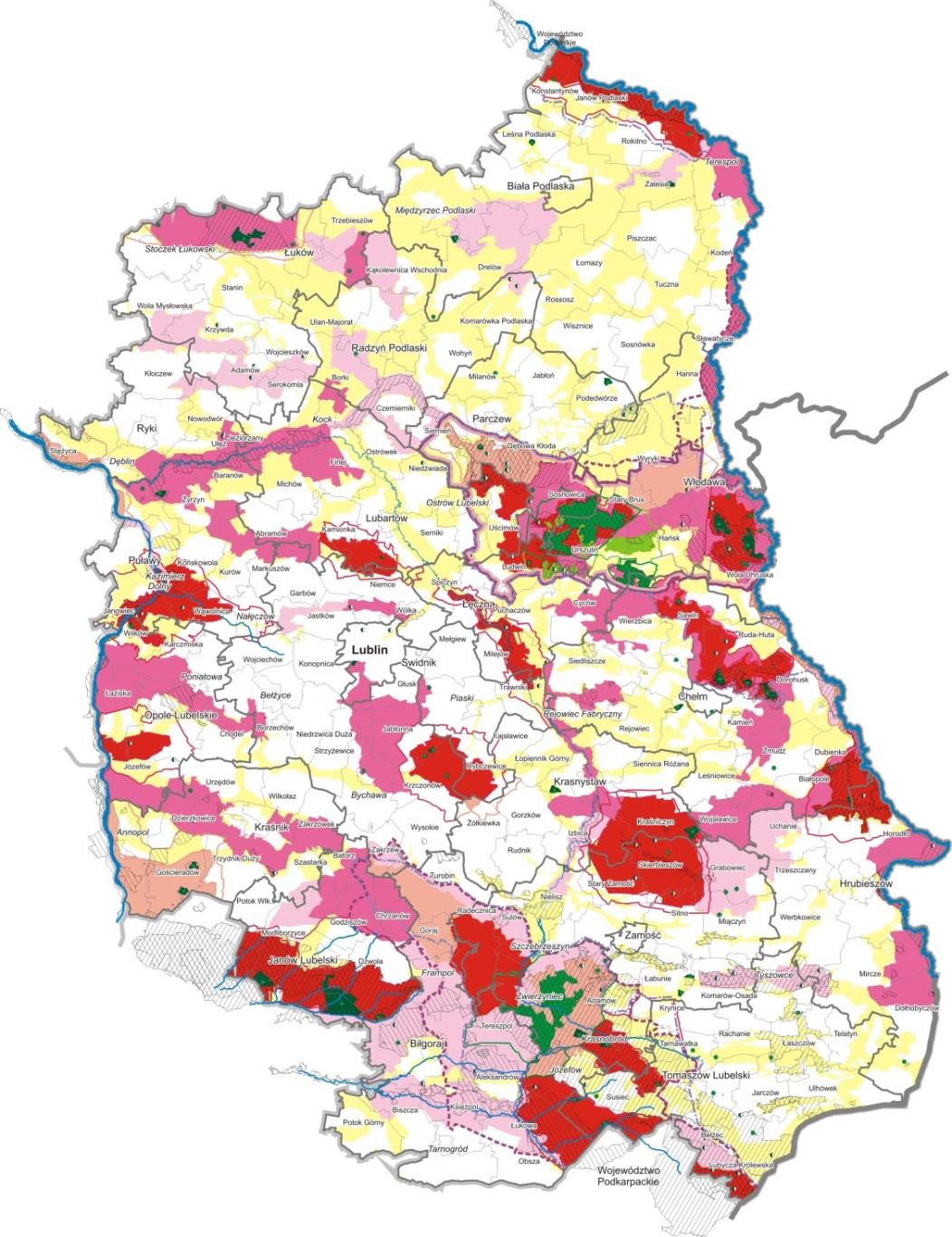 Obszary objęte ochroną na podstawie ustawy o ochronie przyrody stanowią 22%