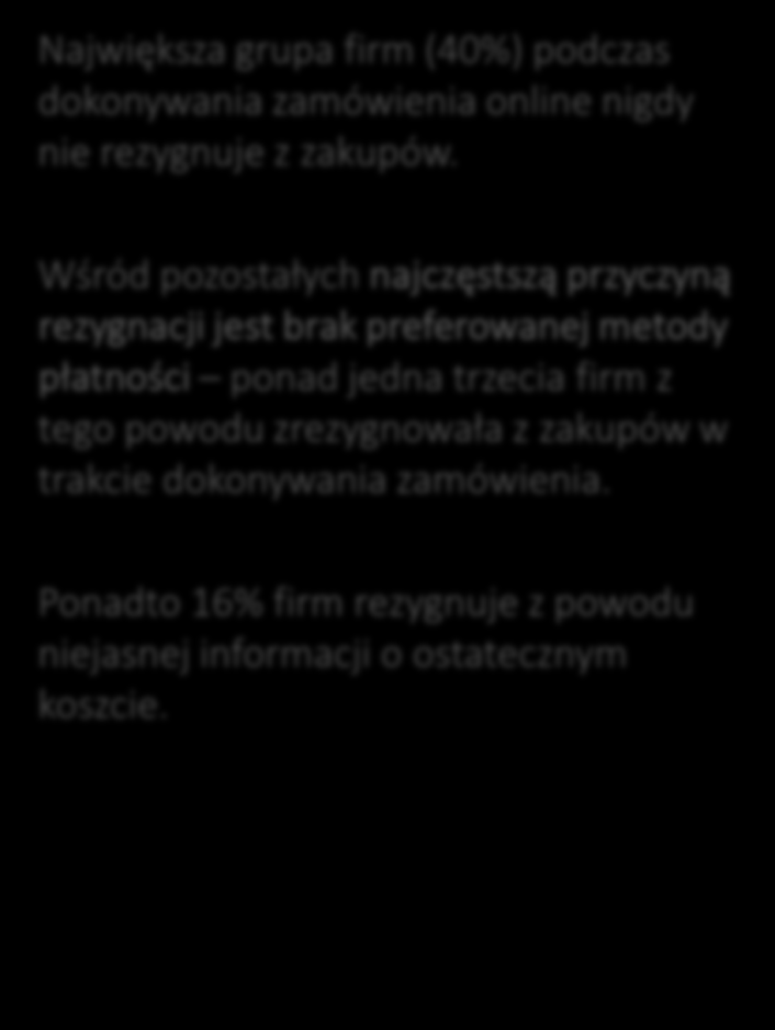 Powody rezygnacji z zakupów w trakcie dokonywania zamówienia 5. Z jakiego powodu najczęściej rezygnuje Pani/Pan z zakupów w trakcie dokonywania zamówienia?