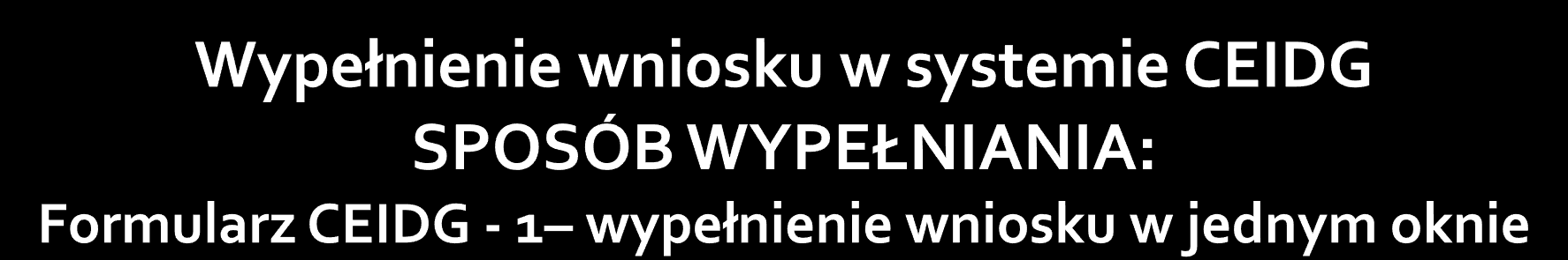 Użytkownik systemu CEIDG