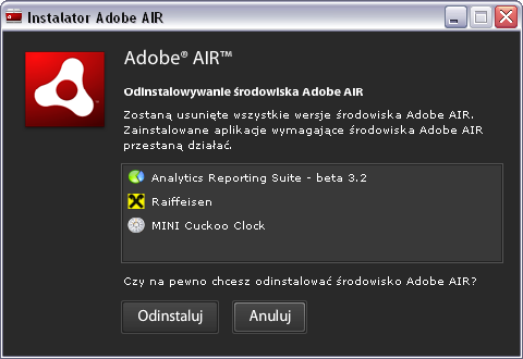 3. W przypadku, gdy posiadasz zainstalowane na komputerze aplikacje korzystające ze środowiska