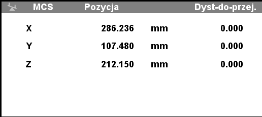 W tym celu należy do otrzymanej wartości na osi Y dodać promień czujnika mechanicznego (wiertła,