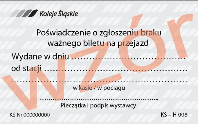 Wzór nr 3 do 8 POŚWIADCZENIE O ZGŁOSZENIU