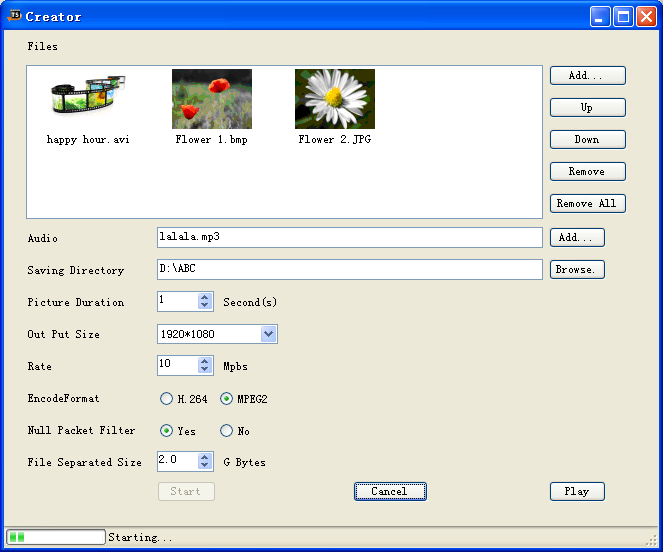 Obsługiwane formaty plików to: Format: JPG, PNG, BMP, GIF/Video: MP4, WMV, AVI, MPG, TS, MKV /Audio: MP3, WAV Instalacja 1.
