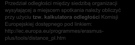 Organizując Międzynarodowe spotkanie projektowe w lokalizacji siedziby organizacji przyjmującej, nie ma możliwości wnioskowania o dofinansowanie dla uczestników z organizacji przyjmującej.