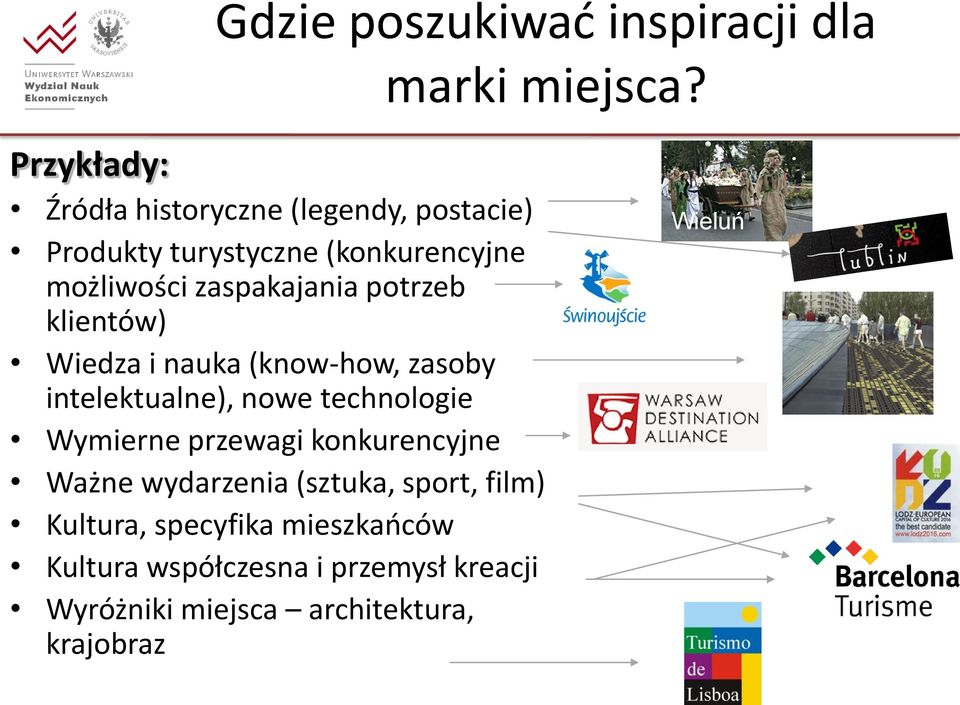 zaspakajania potrzeb klientów) Wiedza i nauka (know-how, zasoby intelektualne), nowe technologie Wymierne