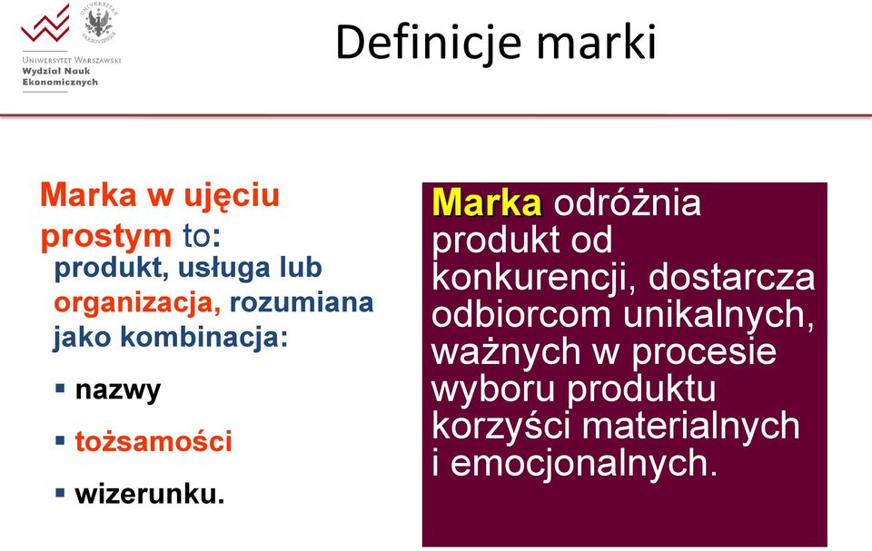 Marka odróżnia produkt od konkurencji, dostarcza odbiorcom