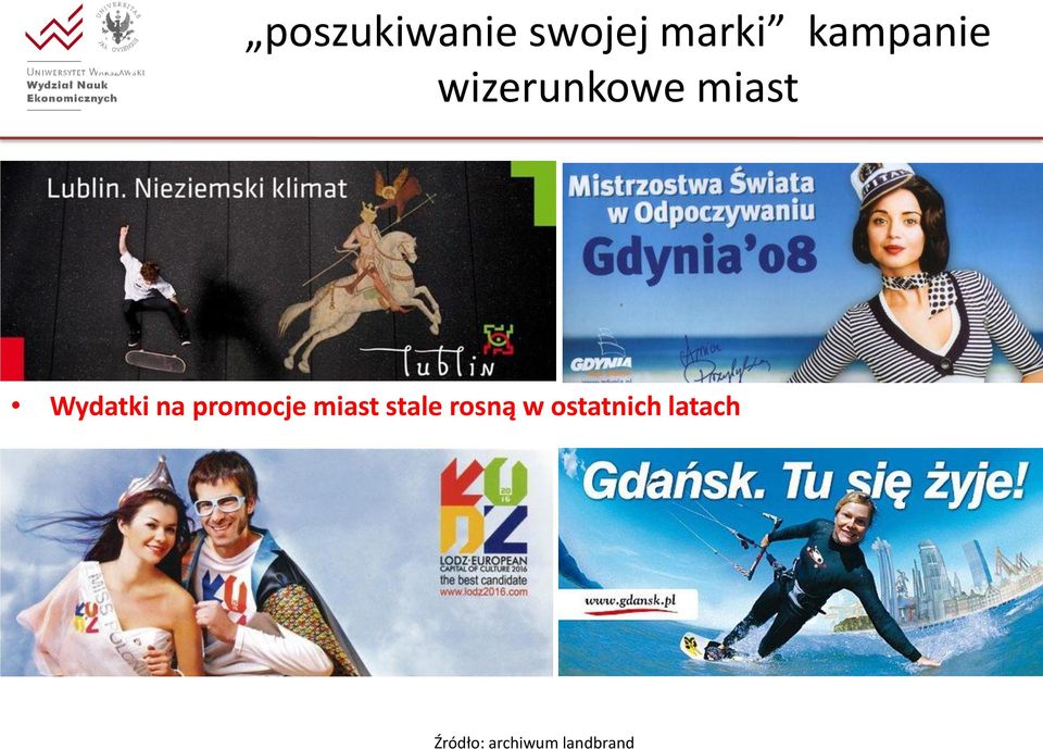 na promocje miast stale rosną w