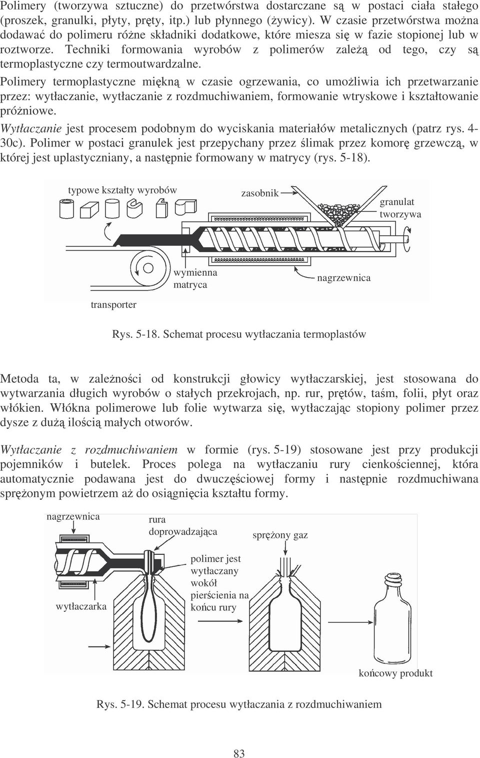 Techniki formowania wyrobów z polimerów zale od tego, czy s termoplastyczne czy termoutwardzalne.