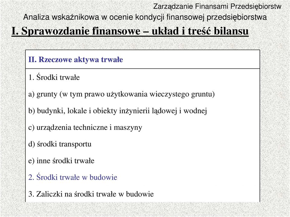 lokale i obiekty inŝynierii lądowej i wodnej c) urządzenia techniczne i maszyny d)