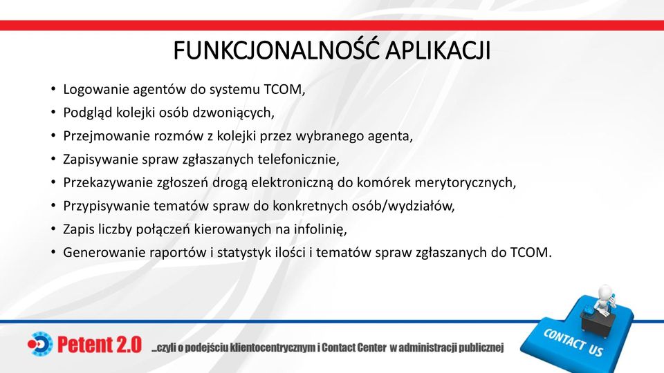 drogą elektroniczną do komórek merytorycznych, Przypisywanie tematów spraw do konkretnych osób/wydziałów, Zapis