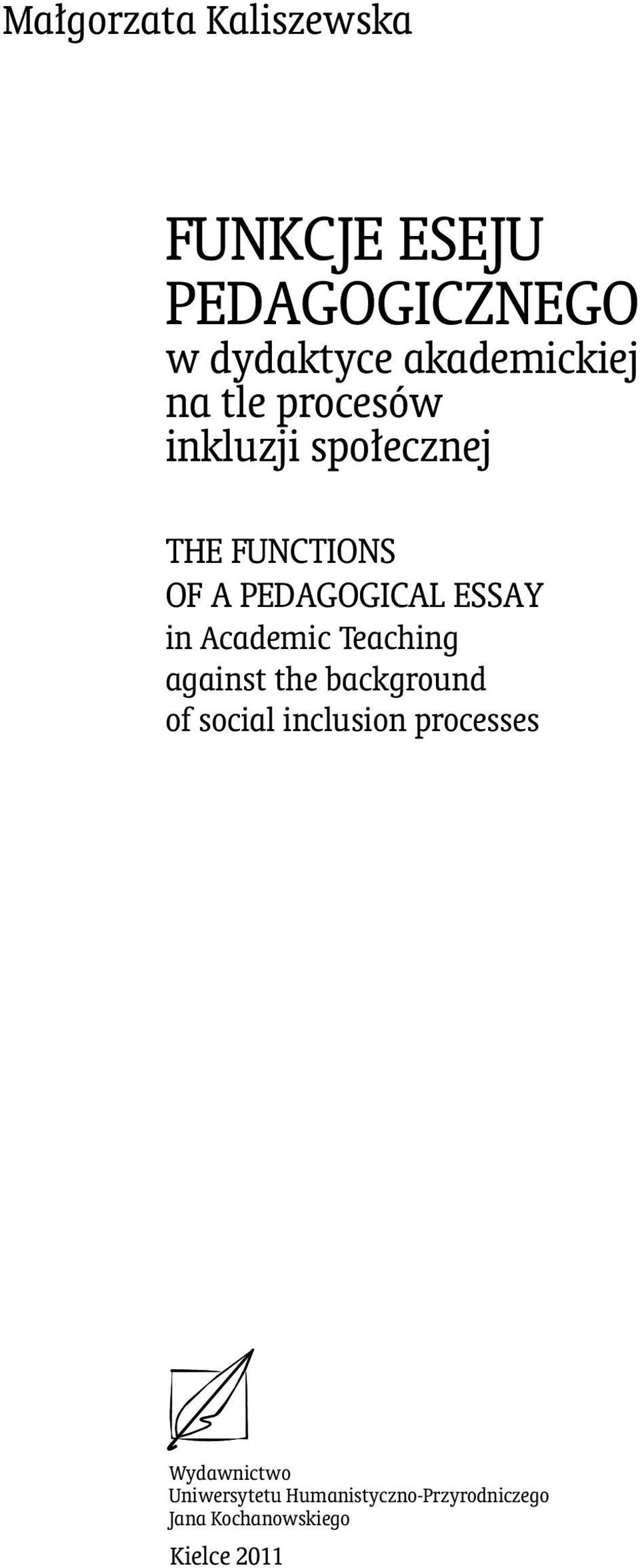 Academic Teaching against the background of social inclusion processes