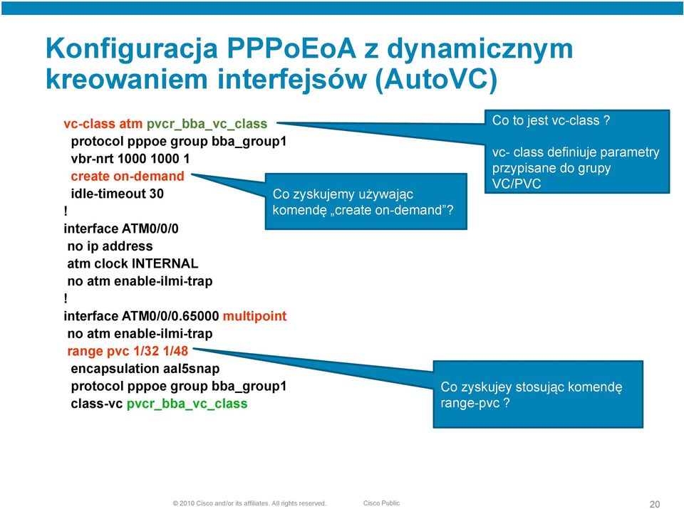 interface ATM0/0/0 no ip address atm clock INTERNAL no atm enable-ilmi-trap interface ATM0/0/0.