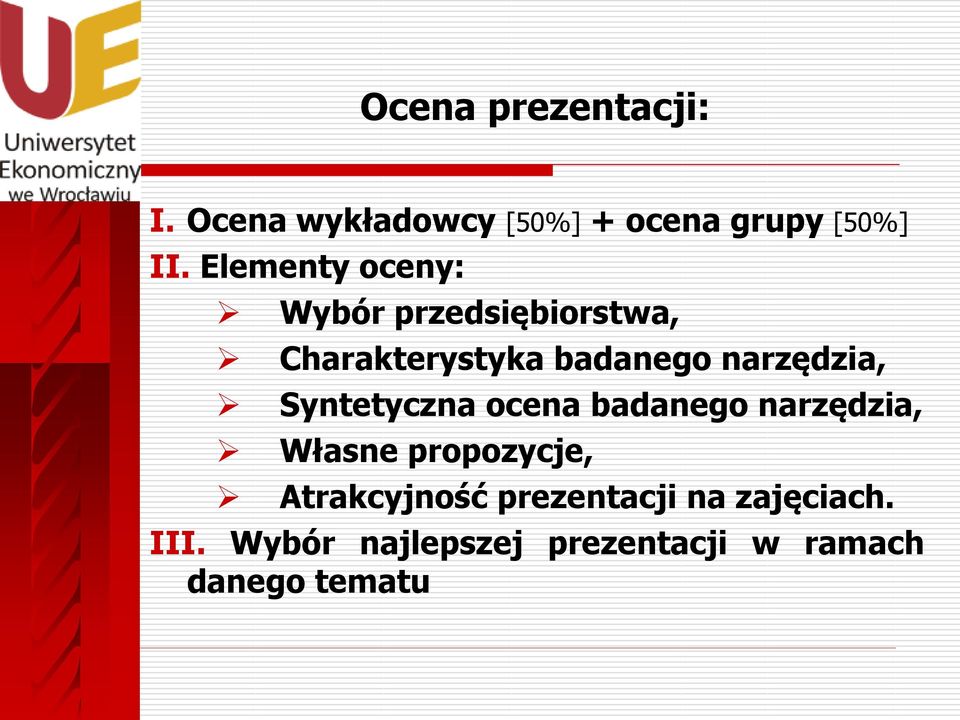 narzędzia, Syntetyczna ocena badanego narzędzia, Własne propozycje,