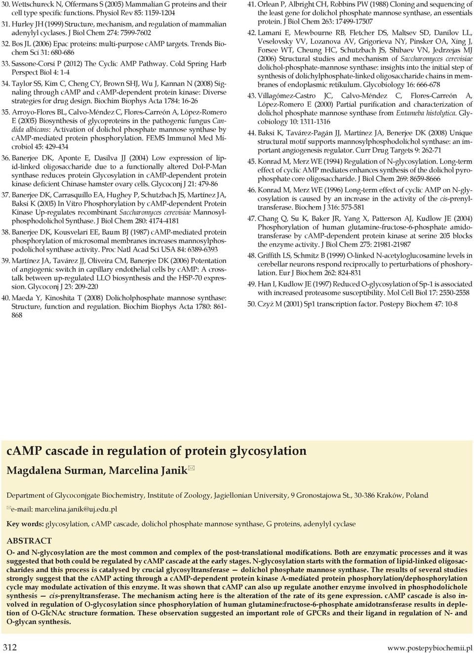 Trends Biochem Sci 31: 680-686 33. Sassone-Corsi P (2012) The Cyclic AMP Pathway. Cold Spring Harb Perspect Biol 4: 1-4 34.