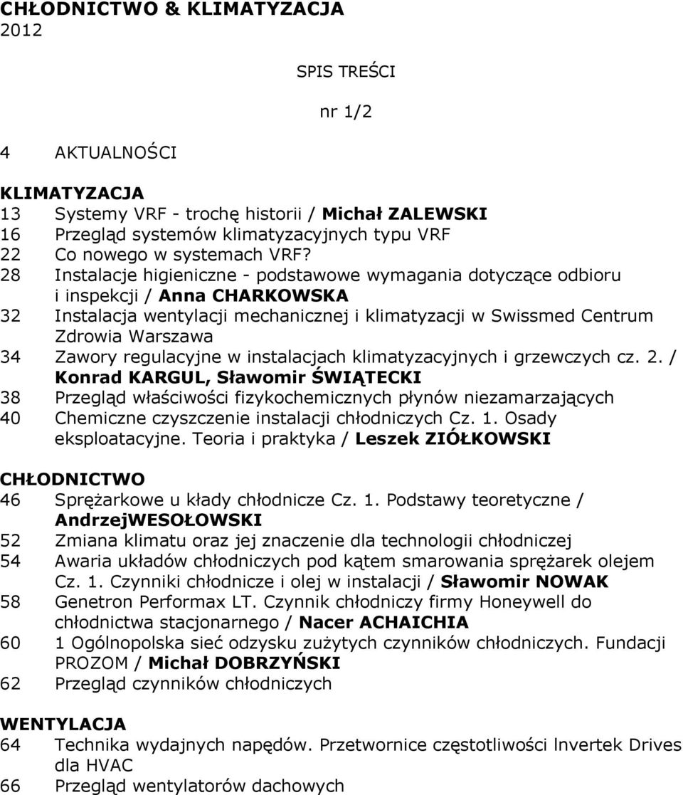 regulacyjne w instalacjach klimatyzacyjnych i grzewczych cz. 2.