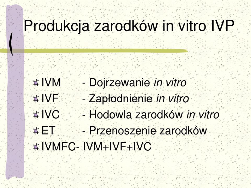 in vitro IVC - Hodowla zarodków in vitro