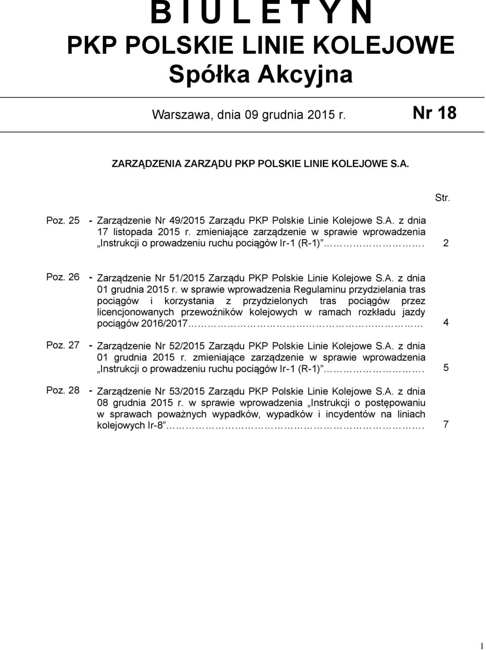 28 - - - Zarządzenie Nr 51/2015 z dnia 01 grudnia 2015 r.