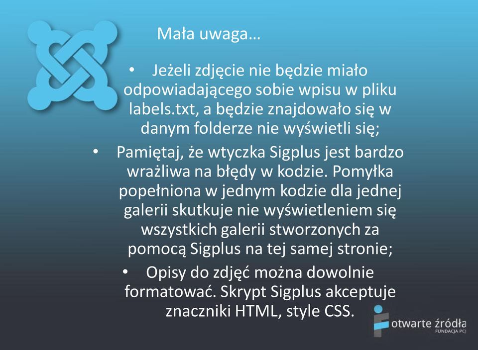 błędy w kodzie.