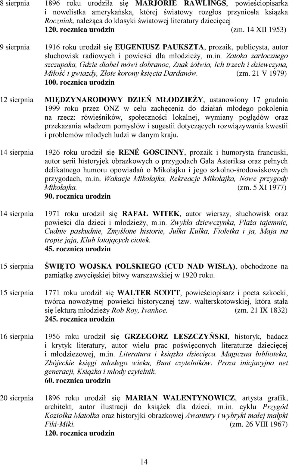 (zm. 21 V 1979) 100.
