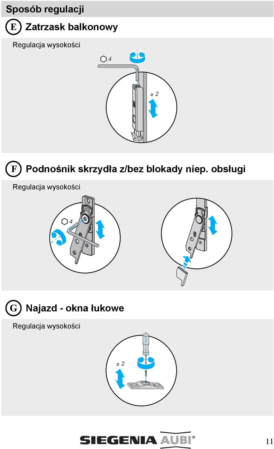 z/bez blokady niep.