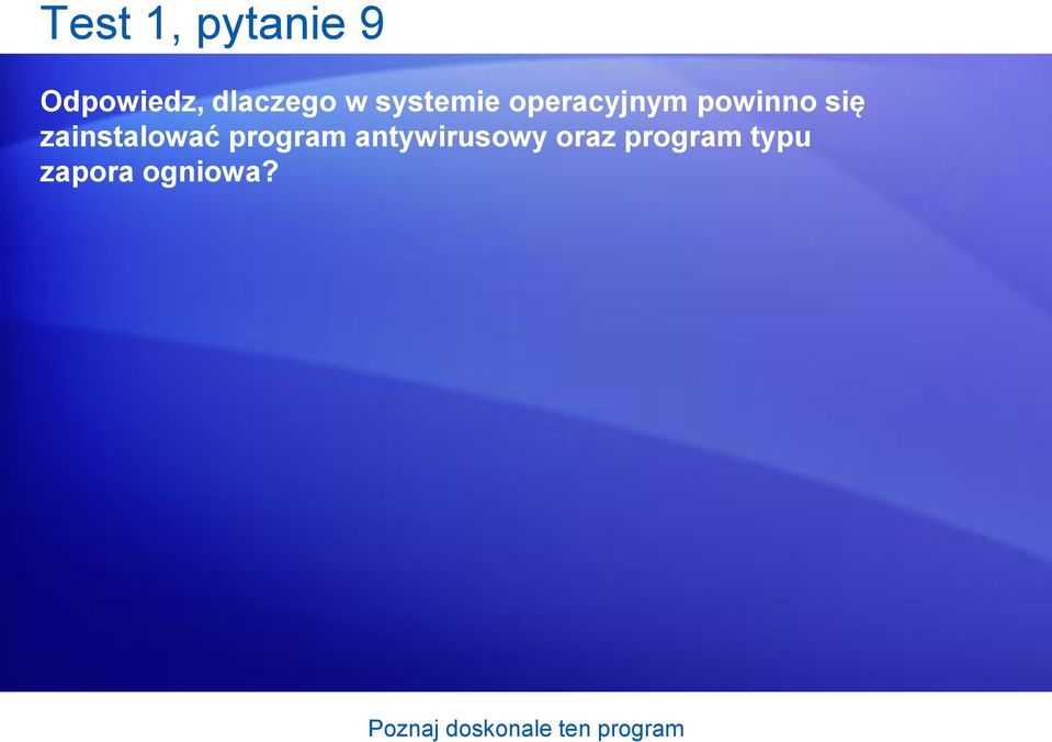 powinno się zainstalować program