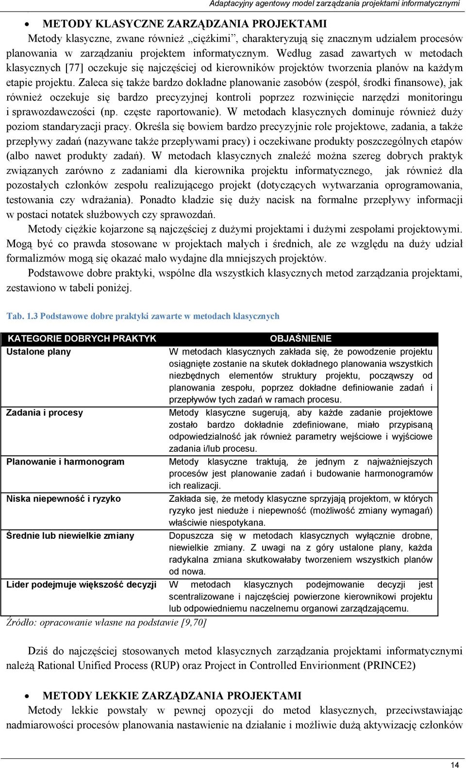 Zaleca się także bardzo dokładne planowanie zasobów (zespół, środki finansowe), jak również oczekuje się bardzo precyzyjnej kontroli poprzez rozwinięcie narzędzi monitoringu i sprawozdawczości (np.