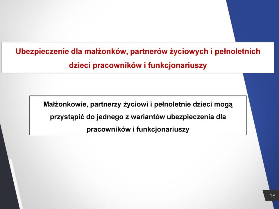 Małżonkowie, partnerzy życiowi i pełnoletnie dzieci mogą