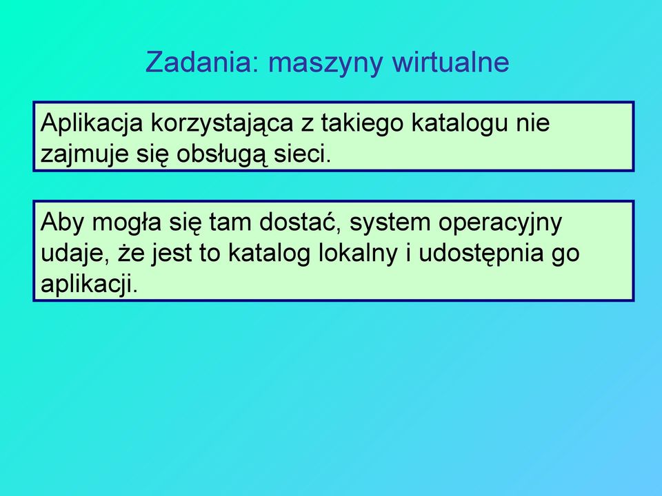 Aby mogła się tam dostać, system operacyjny udaje,