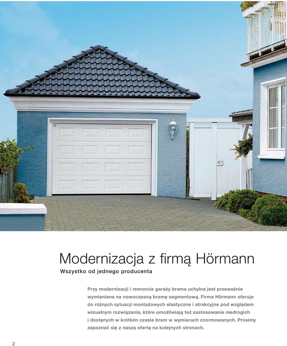 Firma Hörmann oferuje do różnych sytuacji montażowych elastyczne i atrakcyjne pod względem wizualnym