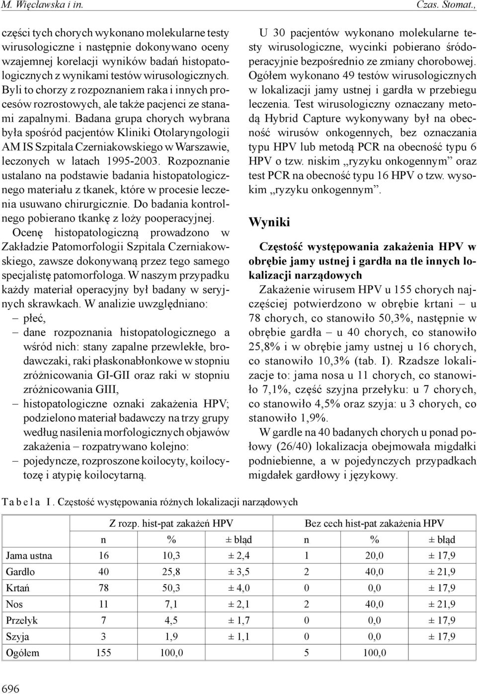 Byli to chorzy z rozpoznaniem raka i innych procesów rozrostowych, ale także pacjenci ze stanami zapalnymi.