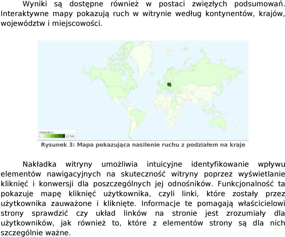 wyświetlanie kliknięć i konwersji dla poszczególnych jej odnośników.