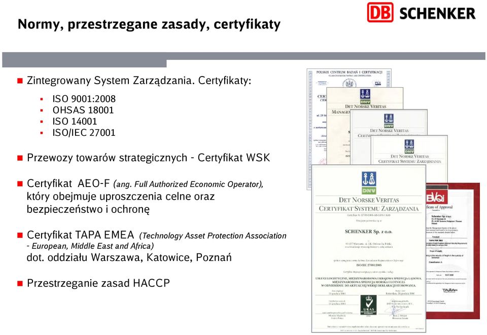 Certyfikat AEO-F (ang.