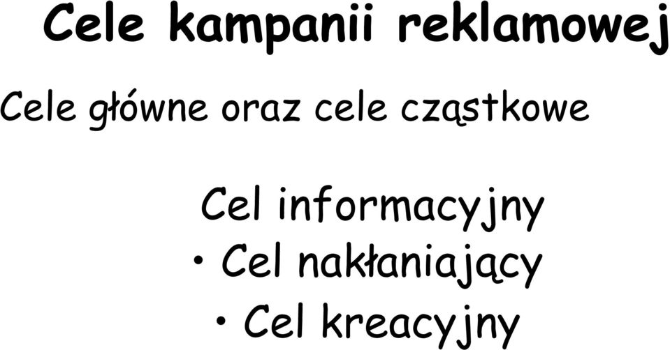 cząstkowe Cel