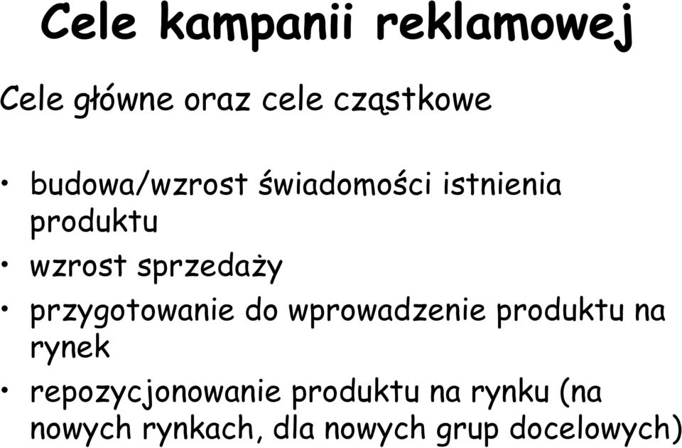 przygotowanie do wprowadzenie produktu na rynek