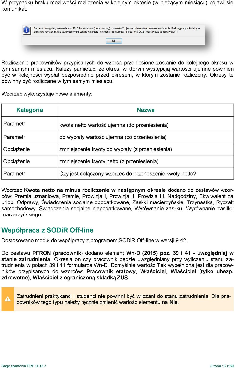 Okresy te powinny być rozliczane w tym samym miesiącu.