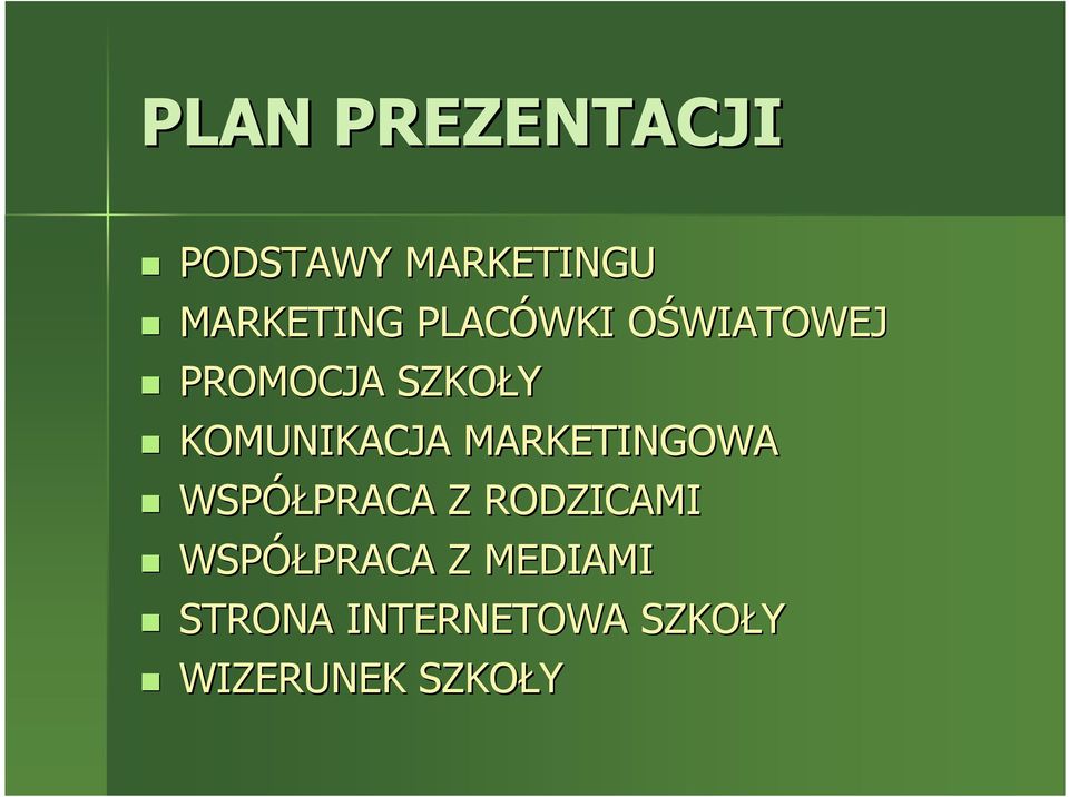 MARKETINGOWA WSPÓŁPRACA PRACA Z RODZICAMI