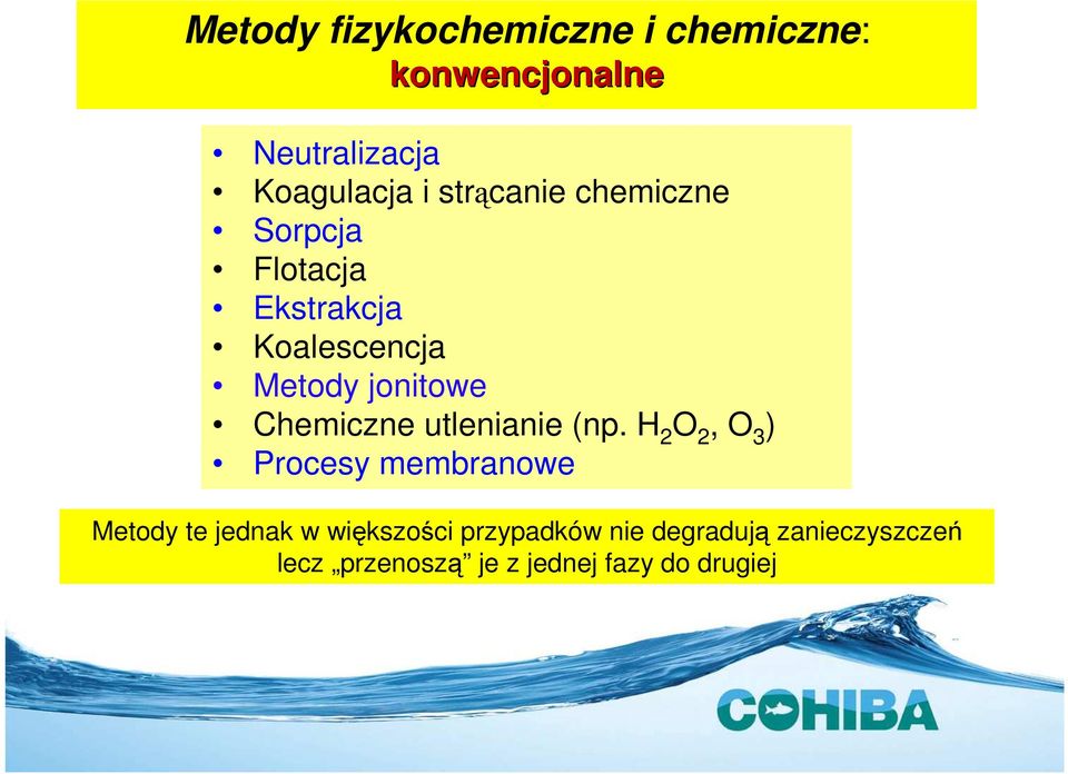 Chemiczne utlenianie (np.