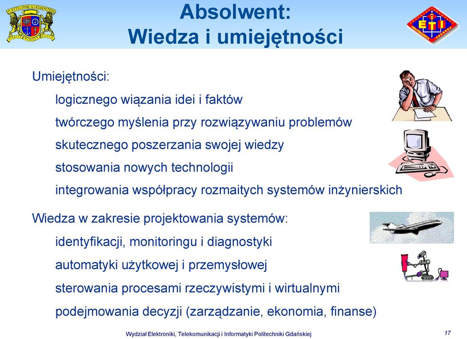 zakresie projektowania systemów: identyfikacji, monitoringu i diagnostyki automatyki użytkowej i przemysłowej sterowania procesami