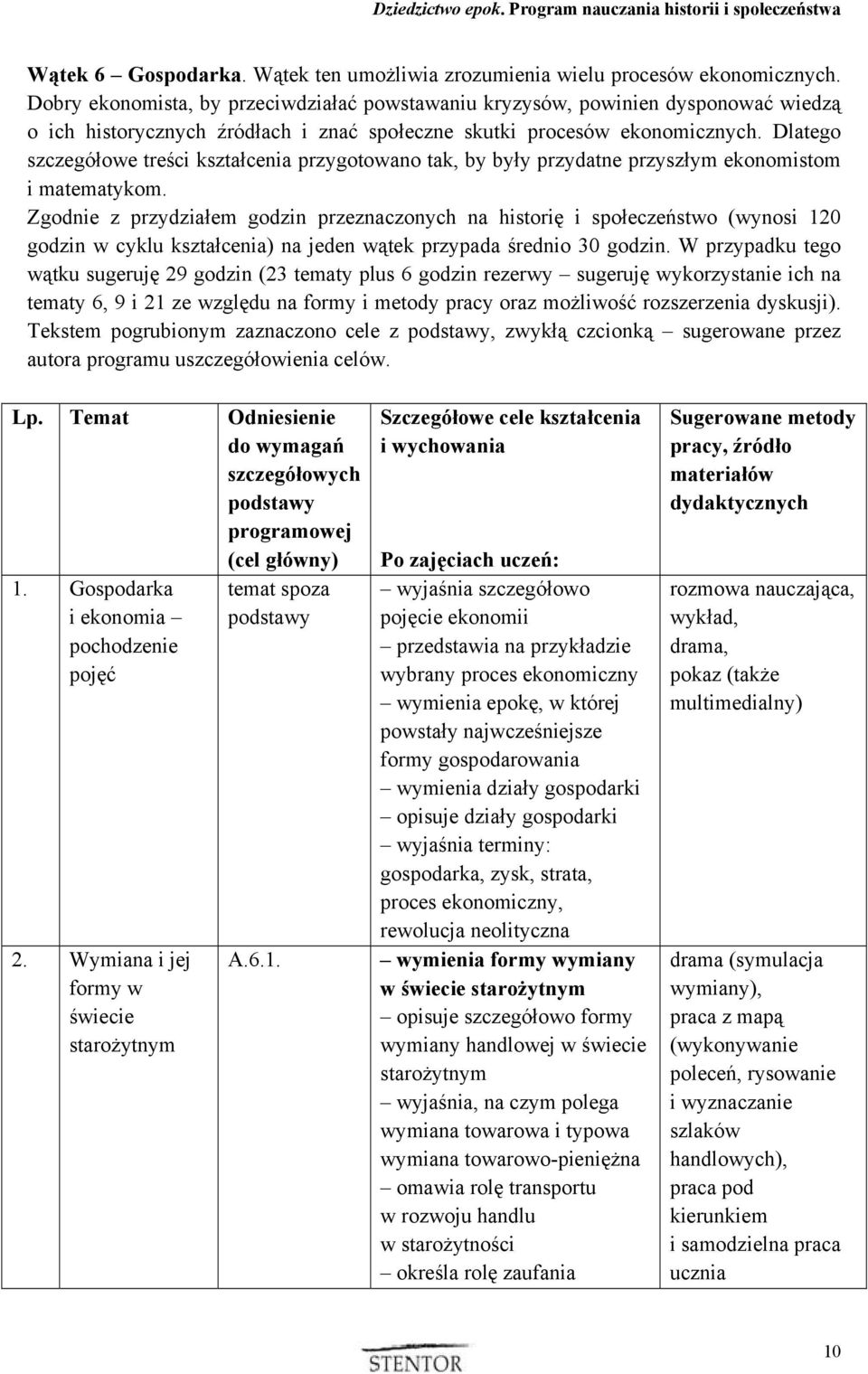 latego szczegółowe treści kształcenia przygotowano tak, by były przydatne przyszłym ekonomistom i matematykom.