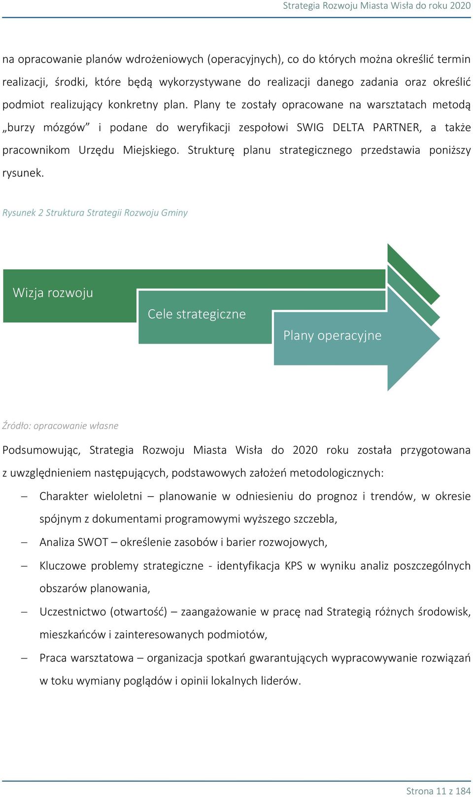 Strukturę planu strategicznego przedstawia poniższy rysunek.