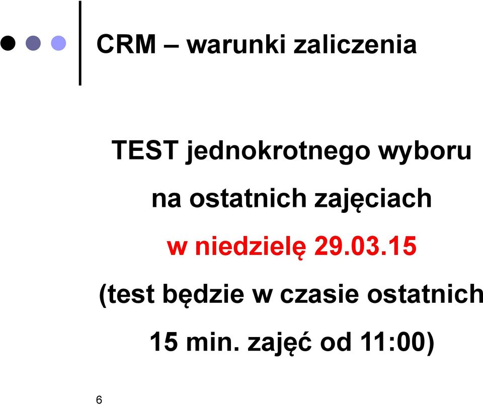 zajęciach w niedzielę 29.03.